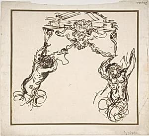 Satyrs Supporting an Ornamental Motif