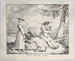 Scene of Auvergne in 1815 by Horace Vernet|Godefroy Engelmann