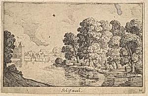Schiff-math (Boat Yard) by Wenceslaus Hollar