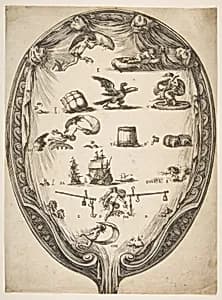 Screen with Rebus of Fortune by Stefano della Bella