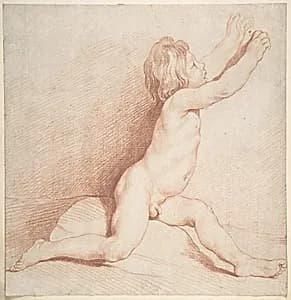 Seated Nude Boy by Edme Bouchardon