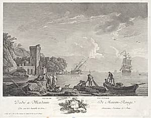 Seventh View of Italy by Joseph Vernet|Jacques Philippe Le Bas
