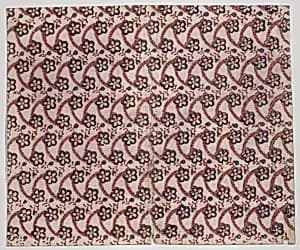 Sheet with overall floral pattern by Anonymous