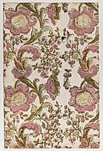 Sheet with overall floral pattern by Anonymous