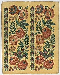 Sheet with two floral borders by Anonymous