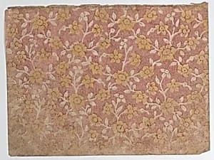 Sheet with yellow floral pattern by Anonymous