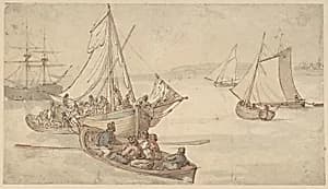 Ships and Sailors by Thomas Rowlandson