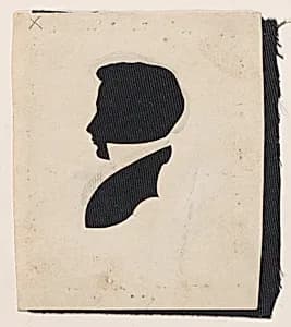 Silhouette of Giles H. Case, to left by William Chamberlain