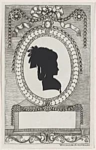 Silhouette of Gräfin Lodroni by Wilhelm Ackermann
