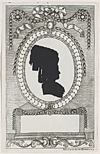 Silhouette of Trapp, Stiftsfräulein by Wilhelm Ackermann