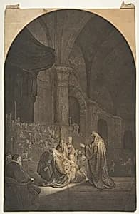 Simeon in the Temple by Jean Pierre de Frey|Rembrandt (Rembrandt van Rijn)