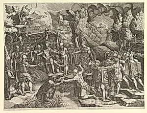 Sinon Deceiving the Trojans by Giovanni Battista Scultori|Giorgio Ghisi