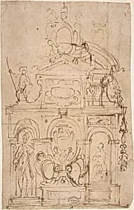 Sketch for Wall Monument by Anonymous, Italian, 16th century
