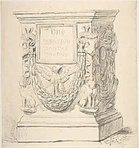 Sketch of a Classical Pedestal by Thomas Hardwick