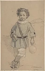 Sketch of a Young Boy by Eugène-Ernest Hillemacher