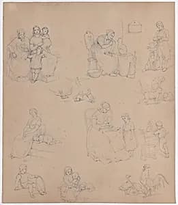 Sketch Sheet of Illustrations by Thomas Vilhelm Petersen
