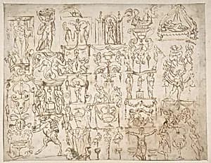 Sketches of Grotesques. by Giovanni Antonio Dosio