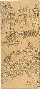Sketches of Roman Soldiers by Rodolphe Bresdin