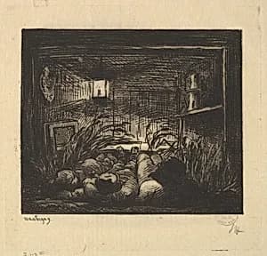 Sleeping on Board the Boat by Charles-François Daubigny