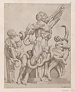 Speculum Romanae Magnificentiae: Laocoon by Sisto Badalocchio|Agostino Veneziano (Agostino dei Musi)