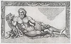 Speculum Romanae Magnificentiae: The Tiber by Nicolas Beatrizet|Antonio Lafreri