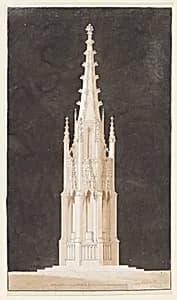 Spired Gothic Monument by Joseph Michael Gandy