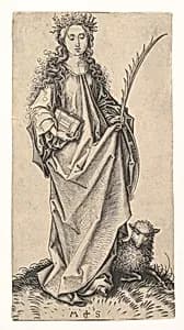 St. Agnes by Martin Schongauer