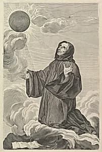 St. Benedict in Ecstasy by Claude Mellan