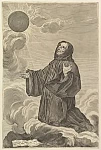 St. Benedict in Ecstasy by Claude Mellan