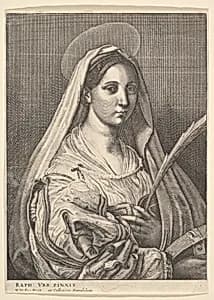 St. Catherine of Alexandria by Raphael (Raffaello Sanzio or Santi)|Wenceslaus Hollar