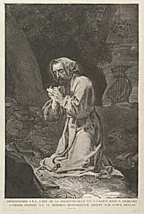 St. Francis of Assisi by Claude Mellan|François de La Rochefoucauld