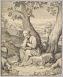 St. Genevieve by Claude Mellan
