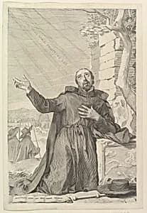 St. Ignatius in Ecstasy by Claude Mellan