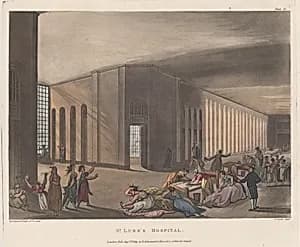 St Luke's Hospital by Joseph Constantine Stadler|Rudolph Ackermann, London|Auguste Charles Pugin|Thomas Rowlandson
