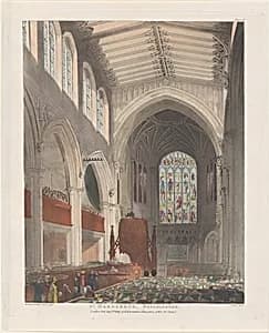 St. Margaret's Westminster by Rudolph Ackermann, London|Auguste Charles Pugin|Thomas Rowlandson|John Bluck