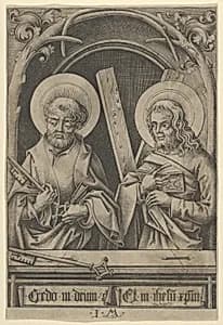 St. Peter and St. Andrew, from The Apostles by Israhel van Meckenem