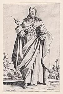 St. Peter, from Les Grands Apôtres Debout, Représentant Le Sauveur, La Bienheureuse Marie et Les Saints Apôtres (The Large Standing Apostles, Representing The Savior, The Blessed Mary and The Apostles) by Jacques Callot|Israël Henriet