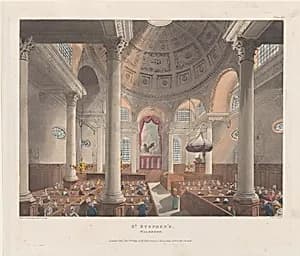 St. Stephen's Walbrook by Auguste Charles Pugin|Thomas Rowlandson|Rudolph Ackermann, London|John Bluck