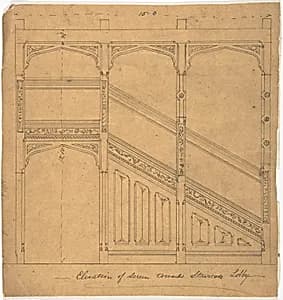 Staircase Lobby Design by Anonymous, British, 19th century
