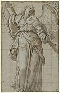 Standing Angel Holding a Scroll by Giovanni Domenico Caresana