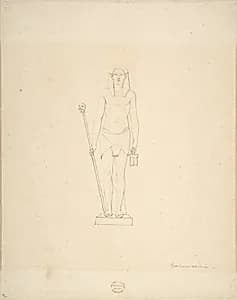 Standing Egyptian Figure by Vincenzo Camuccini