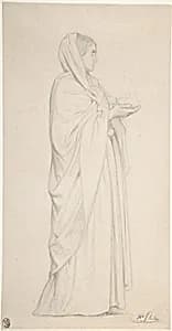Standing Female Saint by Hippolyte Flandrin