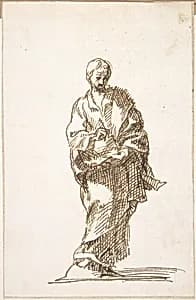 Standing Figure of an Evangelist by Pedro Duque Cornejo|Anonymous, Spanish, School of Seville, 17th century