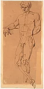 Standing Male Nude by Antonio Canova|Anonymous, Italian, early 19th century
