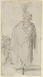 Standing Man with a Putto by Jacques Bellange