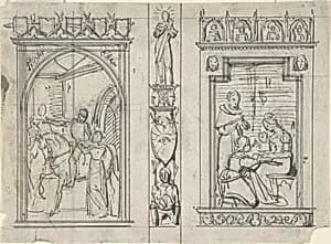 Studies for Two Book Illustrations by Carl Alexander von Heideloff