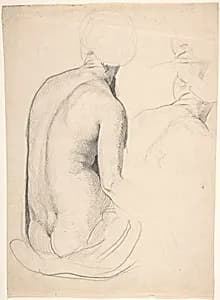 Studies of a Seated Woman from Behind by Eduard Julius Friedrich Bendemann