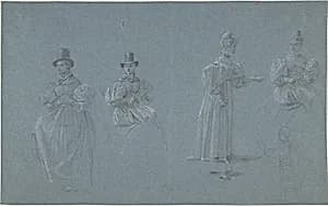 Studies of Horsewomen by Wilhelm von Kobell