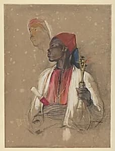 Study for "The Pipe Bearer" by John Frederick Lewis
