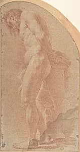 Study of a Male Nude by Giovanni Larciani ("Master of the Kress Landscapes")